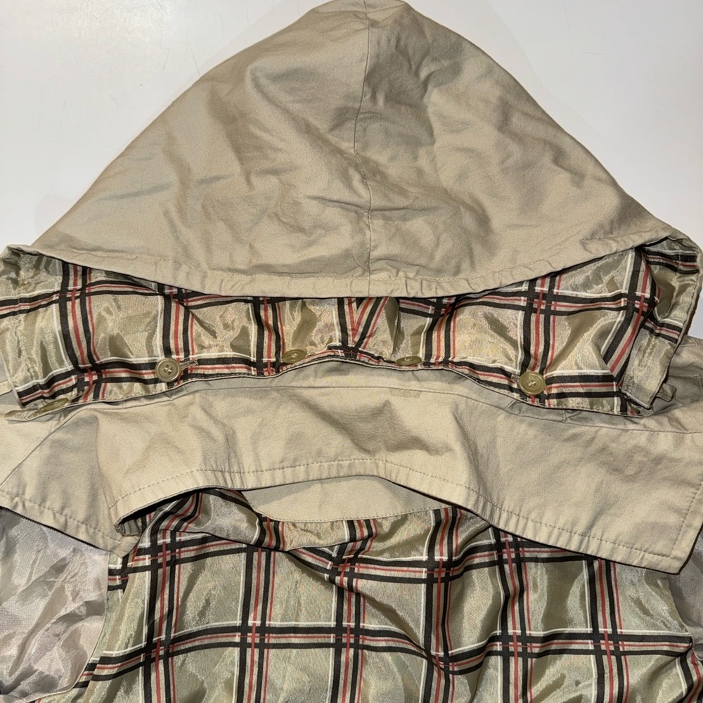 New York Harbor by Andrea beautiful beige 100% Cotton Hooded Jacket! - Picture 5 of 7